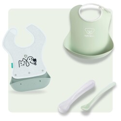 BabyBjörn & Mamajoo 3'lü Beslenme Seti - Powder Green - Mamajoo