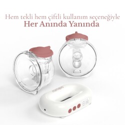 Kybele Wearable Double Breast Pump 150 Ml | 7-Level Adjustment - 7