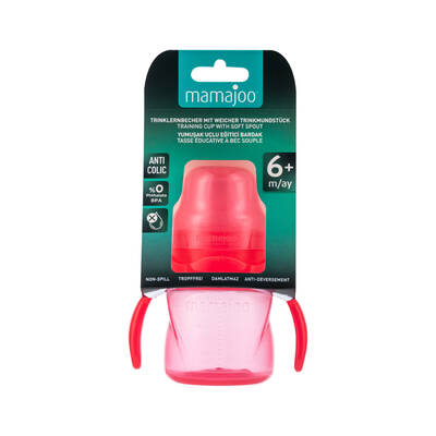 Mamajoo 160ml Kulplu Eğitici Bardak Seti / Pembe