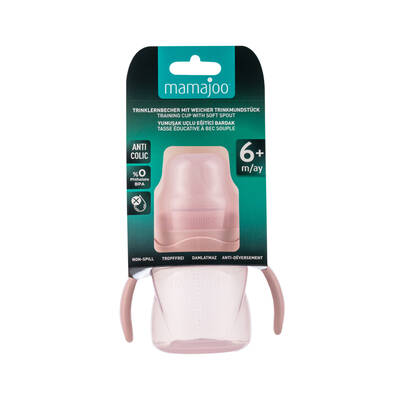 Mamajoo 160ml Kulplu Eğitici Bardak Seti / Powder Pink