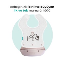 Mamajoo 2-in-1 Foldable Bib / Powder Pink - 6