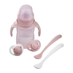  - Mamajoo 270ml Kulplu Eğitici Bardak Seti / Powder Pink