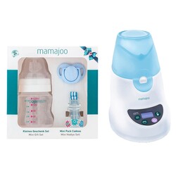 Mamajoo - Mamajoo 3 İşlevli Mama Isıtıcısı & Buhar Sterilizatörü Mini Hediye Seti 150 ml Mavi