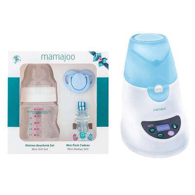 Mamajoo 3 İşlevli Mama Isıtıcısı & Buhar Sterilizatörü Mini Hediye Seti 150 ml Mavi