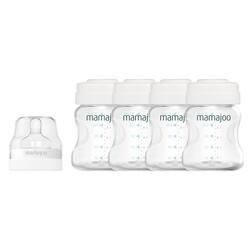 Mamajoo - Mamajoo 4'lü Anne Sütü Saklama Kabı & Biberon Emziği Seti / No.1 0 Ay+