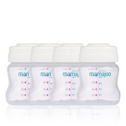 Mamajoo 4 x Aufbewahrungsbehälter für Muttermilch und Nahrung 150 ml - Thumbnail