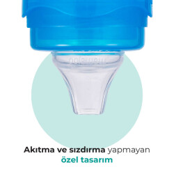 Mamajoo Auslaufsichere Trink-Lernbecher Blau 160ml mit Griff & Anti-Kolik Weicher Schnabel - 4