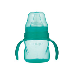 Mamajoo Auslaufsichere Trink-Lernbecher Grün 160ml mit Griff & Anti-Kolik Weicher Schnabel - Mamajoo