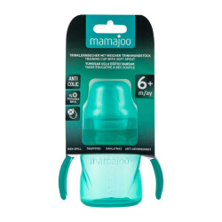 Mamajoo Auslaufsichere Trink-Lernbecher Grün 160ml mit Griff & Anti-Kolik Weicher Schnabel - 8