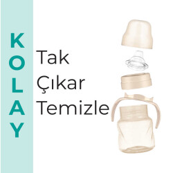 Mamajoo Auslaufsichere Trink-Lernbecher Pearl 160ml mit Griff & Anti-Kolik Weicher Schnabel - 6