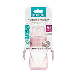 Mamajoo Auslaufsichere Trink-Lernbecher Puderrosa 270ml mit Griff & Anti-Kolik Weicher Schnabel - 8