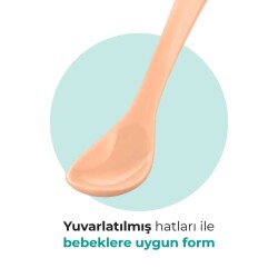 Mamajoo Ergonomik Beslenme Mama Kaşığı & Saklama Kutusu, Powder Blush, 6ay+, İkili Set - 3