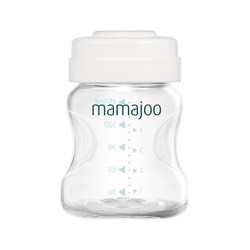 Mamajoo Breastmilk / Baby Food Storage Containers Set & Glass Feeding Bottle 180ml - Thumbnail