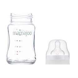 Mamajoo Cam Anti-Kolik Biberon 180 ml, Yenidoğan Bebek, 0Ay+, Yavaş Akışlı - 5