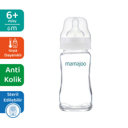 Mamajoo Cam Anti-Kolik Biberon 240 ml, 6 Ay+, Orta Akışlı - 8