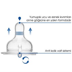 Mamajoo Cam Anti-Kolik Biberon Emzikleri 12 Ay+, Hızlı Akışlı, 2li Paket - 4