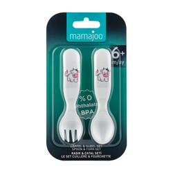 Mamajoo Design Spoon & Fork Set Cow - Thumbnail