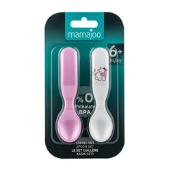 Mamajoo Design Spoons Set Pink & Cow - Thumbnail