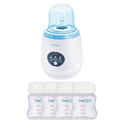 Mamajoo - Mamajoo Dijital Mama Isıtıcısı ve Buhar Sterilizatörü & 4'lü Anne Sütü Saklama Kabı Seti