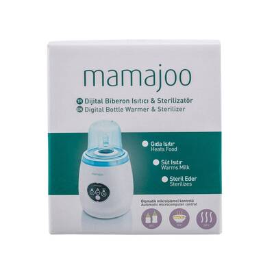 Mamajoo Dijital Mama Isıtıcısı ve Buhar Sterilizatörü & 4'lü Anne Sütü Saklama Kabı Seti