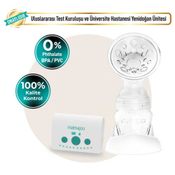 Mamajoo Electronic Single Breast Pump 15 Levels, USB Operable, Light, 160 ml Bottle and Storage Container Compatible - 3
