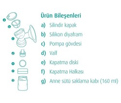 Mamajoo Elektronik Göğüs Pompası Yedek Sağım Kiti / 160ml - 3