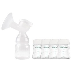 Mamajoo - Mamajoo Elektronik Göğüs Pompası Yedek Sağım Kiti & 4'lü Anne Sütü Saklama Kabı Seti