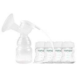 Mamajoo - Mamajoo Elektronik Göğüs Pompası Yedek Sağım Kiti ve Silikon Hortum & 4'lü Anne Sütü Saklama Kabı Seti