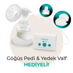 Mamajoo Elektronik Tekli Göğüs Pompası 160 ml | 15 Kademe Ayarı, USB'li, Hafif, Biberon ve Saklama Kabı Uyumlu - 2