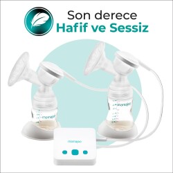 Mamajoo Elektronik Çiftli Göğüs Pompası 250 ml | 20 Kademe Ayarı, USBli, Hafif, Biberon ve Saklama Kabı Uyumlu - 3