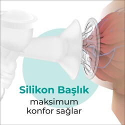 Mamajoo Elektronik Çiftli Göğüs Pompası 250 ml | 20 Kademe Ayarı, USBli, Hafif, Biberon ve Saklama Kabı Uyumlu - 5