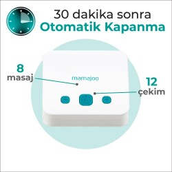 Mamajoo Elektronik Çiftli Göğüs Pompası 250 ml | 20 Kademe Ayarı, USBli, Hafif, Biberon ve Saklama Kabı Uyumlu - 4