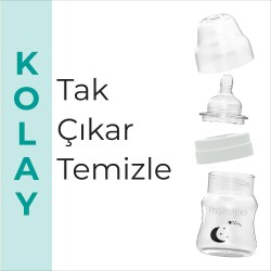 Mamajoo Gece & Gündüz Anti-Kolik Biberon 160 ml, Yenidoğan Bebek, 0 Ay+, Yavaş Akışlı - 6