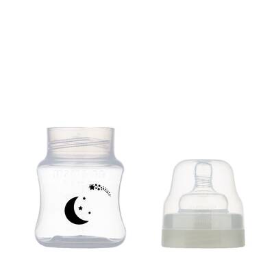 Mamajoo Gece & Gündüz Biberonu 160 ml & Kulplu Eğitici Bardak 270 ml / Black