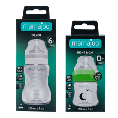 Mamajoo Gece & Gündüz Biberonu 160 ml & Silver Biberon 250 ml