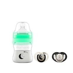 Mamajoo Gece & Gündüz Biberonu 160 ml & Saklama Kutulu İkili Emzik / Pearl - 1