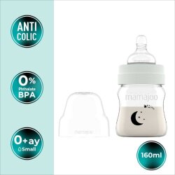 Mamajoo Gece & Gündüz Biberonu 160 ml & Saklama Kutulu İkili Emzik / Pearl - 2