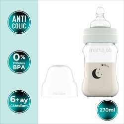 Mamajoo Gece & Gündüz Biberonu 270 ml & Saklama Kutulu İkili Emzik / Pearl - 2