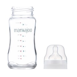 Mamajoo Glas Babyflasche 240 ml & Glasflaschensauger & Aufbewahrungsbox / 0+ Monate, Klein, 2er-Pack - Thumbnail