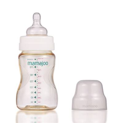 Mamajoo Gold Feeding Bottle 250 ml & Anticolic Bottle Teat Slow Flow & Storage Box