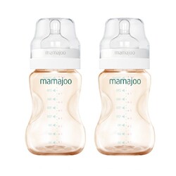  - Mamajoo Gold Feeding Bottles 250ml Twin Pack