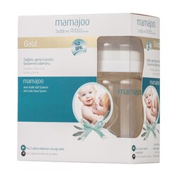 Mamajoo Gold Feeding Bottles 250ml Twin Pack - Thumbnail