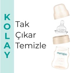 Mamajoo Gold Plus Anti-Kolik Biberon 150 ml, Yenidoğan Bebek, 0 Ay+, Yavaş Akışlı, PES Materyal - 6