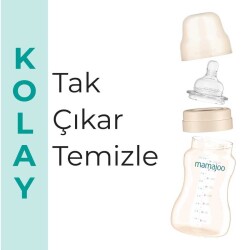 Mamajoo Gold Plus Anti-Kolik Biberon 250 ml, 6 Ay+, Orta Akışlı, PES Materyal - 6