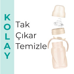 Mamajoo Kulplu Akıtmaz Alıştırma Bardağı, 270 ml, Pearl, 9 Ay+, 1 Adet - 6