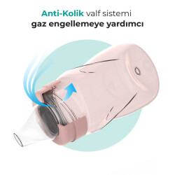 Mamajoo Kulplu Akıtmaz Alıştırma Bardağı, 270 ml, Powder Pink, 9 Ay+, 1 Adet - 3