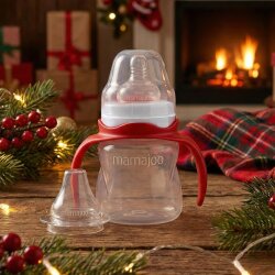 Mamajoo Kulplu Alıştırma Biberonu, Yılbaşı Özel Koleksiyonu 160 ml, 6 Ay+, 1 Adet - Mamajoo