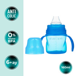 Mamajoo Kulplu Akıtmaz Alıştırma Bardağı, 160 ml, Mavi, 6 Ay+, 1 Adet - 2