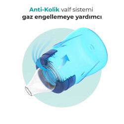 Mamajoo Kulplu Akıtmaz Alıştırma Bardağı, 160 ml, Mavi, 6 Ay+, 1 Adet - 3
