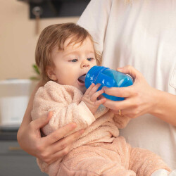 Mamajoo Kulplu Akıtmaz Alıştırma Bardağı, 160 ml, Mavi, 6 Ay+, 1 Adet - 7